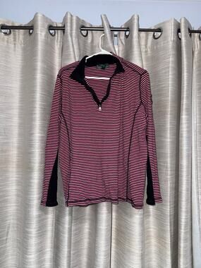Vintage Ralph Lauren L-RL Lauren Active quarter zip striped pullover size 1x